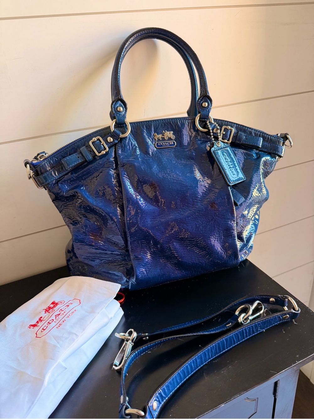 Coach Madison Lindsey Patent Leather Purse